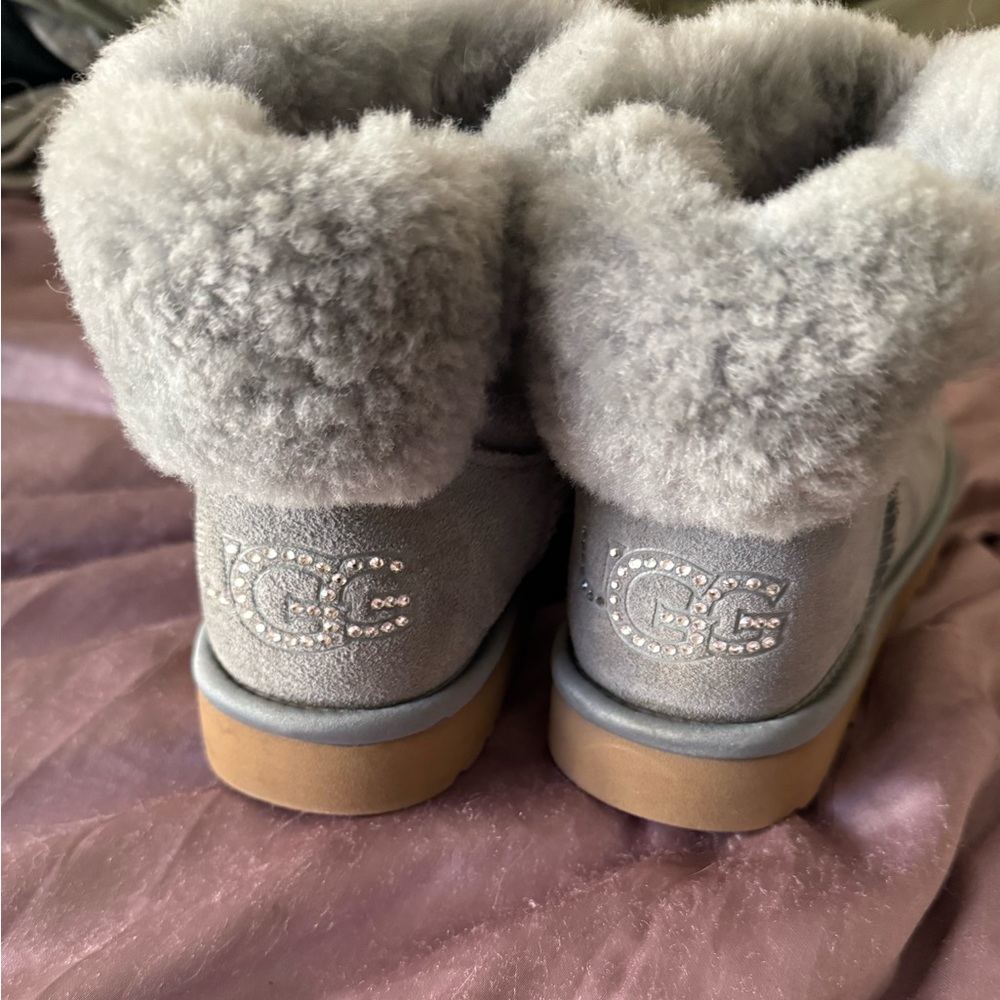 Ugg Classic bling mini boots size 9 Amethyst Gray